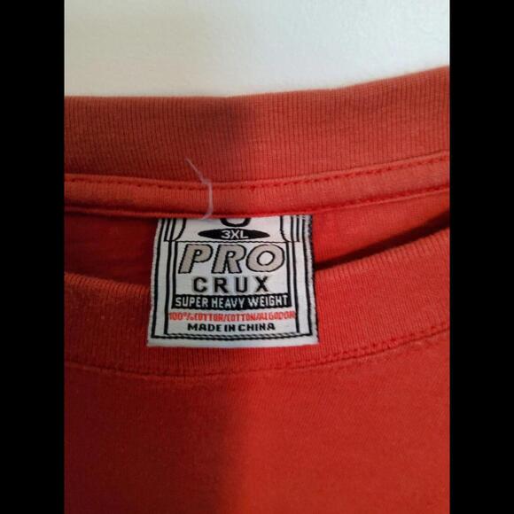 Pro Crux Mens Red Distressed T Shirt Living the High Life 3XL - Picture 3 of 4